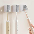 3PCS Dustproof Toothbrush Holders for Bathroom, Wall Mounted Toothbrush Holder with Cover, Toothbrush Travel Container Detachable and Single Toothbrush Dispenser for Bathroom, Family, Travel
