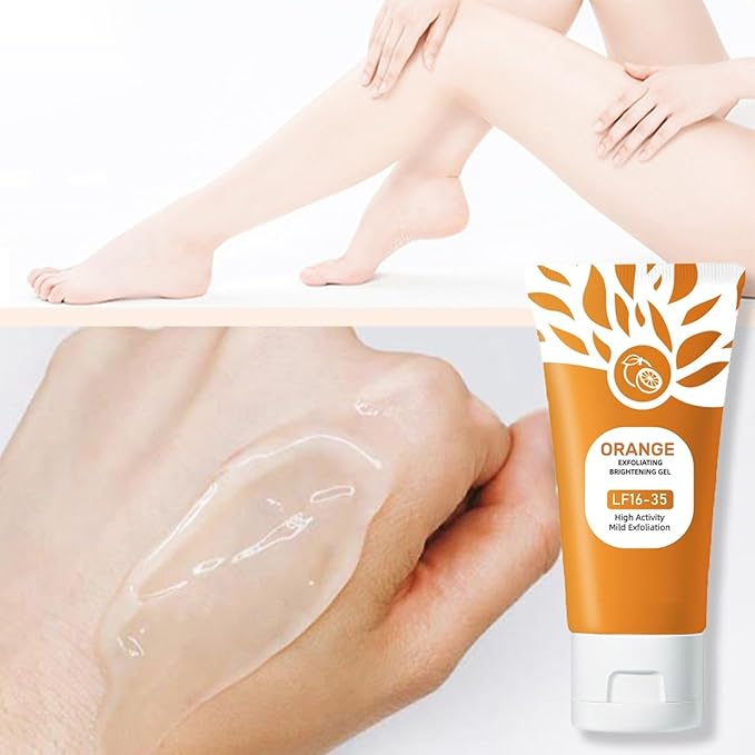 3Pcs Orange Exfoliating Gel for Face and Body, Exfoliating Cleansing Gel Scrub,Orange Enzymes Exfoliatings Gels,Pore Peeling Scrub, Deep Cleansing Moisturizing Facial Exfoliator, Remove Blackheads