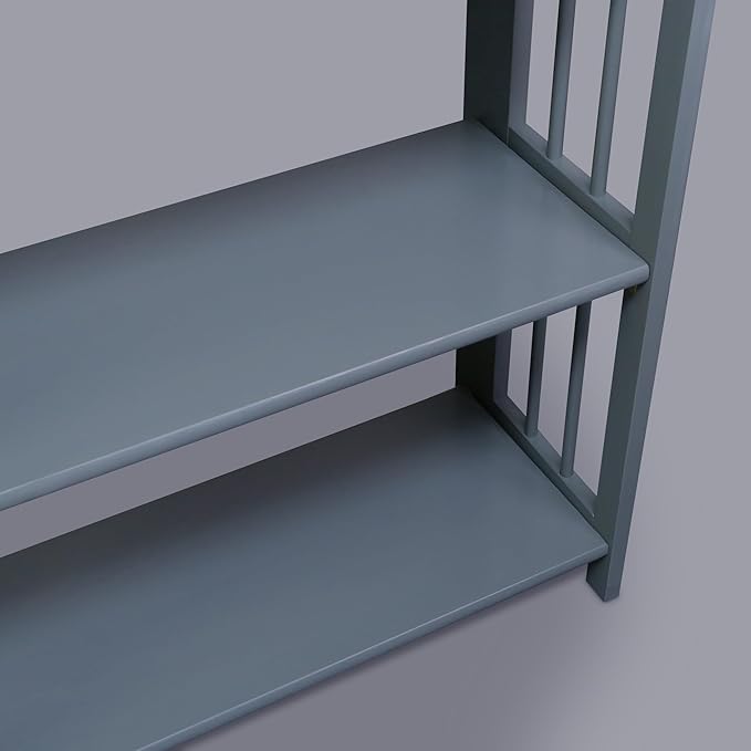 Casual Home 3-Shelf Folding Stackable Bookcase (27.5" Wide)-Slate Gray