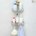Corner Shower Caddy (2 Pack), Wall Mounted Bathroom Shelf with Adhesive, Drill free,Storage Organizer for Bathroom, Kitchen and Dorm, SUS304 Stainless Steel