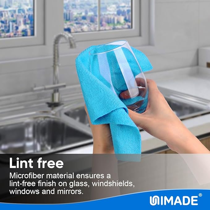 Microfiber Cleaning Cloth, 20 Pack Reusable Microfiber Towels for Cars Lint Free Cleaning Shop Towel Rags for Home Kitchen Automotive Bar Mechanic Restaurant Garage, 11.5"x 11.5", Multicolor