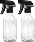 Cleaning Spray Bottles for Plants Misters for Inside, 2 Pack 10 oz Squirt, Water Spray Bottle Mist Sprayer, No Leak Hair Mister Empty with Adjustable Nozzle (Transparent)