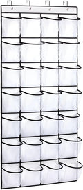 REGELETO 28 Large Pocket Over the Door Shoe Organzier, Hanging Shoe Rack for Door Large Capacity Shoe Organizer Holder with 4 Metal Hooks.