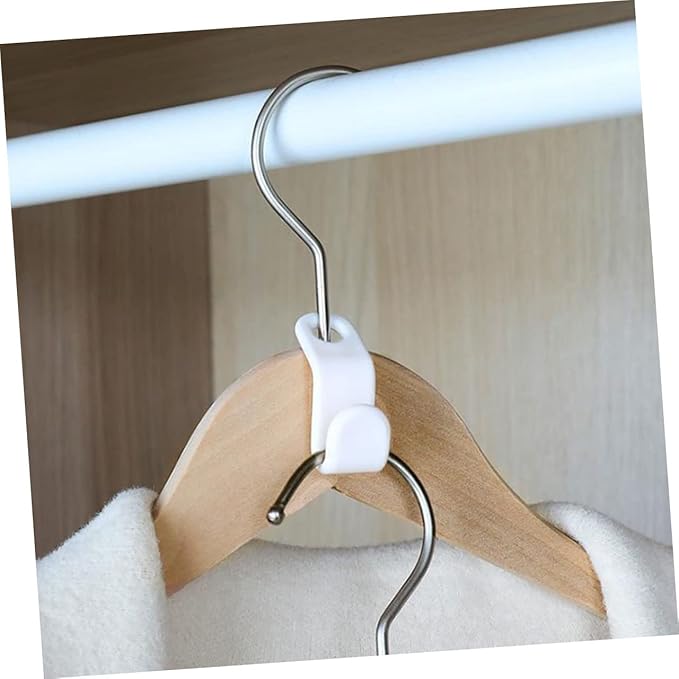 Ciieeo 120pcs Non Slip Connection Hooks for Wardrobe Organizing Space Saving Hanger Connectors Easy to Install Clothes Connector for Efficient Closet Storage