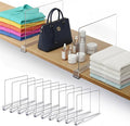 10 Pack Acrylic Shelf Dividers for Closet 11x7.9 Inch – Acrylic Dividers for Shelves Clear Closet Shelf Separators for Purses, Clothes Storage – Vertical Bookshelf Dividers for Bedroom & Kitchen