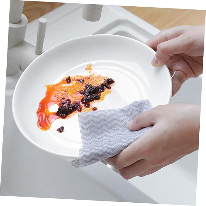Luxshiny Microfiber Cloths Cleaning 50pcs/roll Dishcloth Dishwashing Rag Washcloths Kitchen Microfiber Towels Kitchen Dish Cloths Random Color