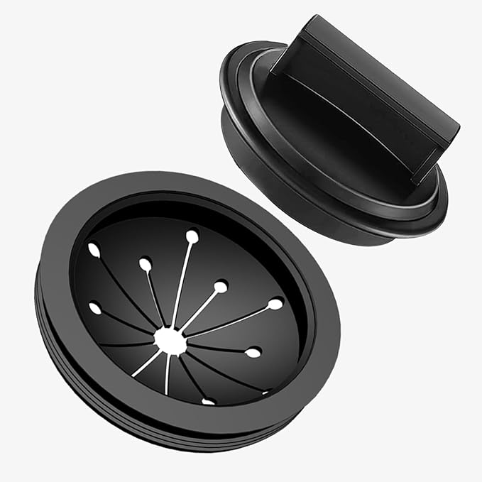 RQYEKDO Garbage Disposal Splash Guard with Garbage Disposal Drain Cover for Sink, 3 1/8 Inch Rubber Garbage Disposal Stopper and Sink Baffle Drain Plugs for Waste King, Whirlaway and GE Models