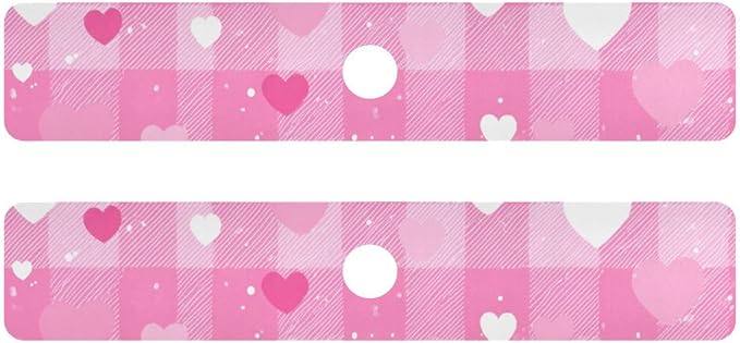 Kitchen Sink Splash Guard 2 PCS 30 Inch Sink Faucet Mat Splash Guard for Bathroom Countertop Water Absorbent Foldable Cuttable Soft Washable Plaid Checkered Pink White Hearts Dots