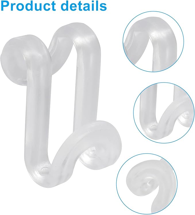 60 Pcs Clear Clothes Hanger Connector Hooks - Space Saving Plastic Hooks for Velvet, Heavy Duty Hangers, Organize Closet with Stackable Transparent Cascading Hooks(60 Pack)