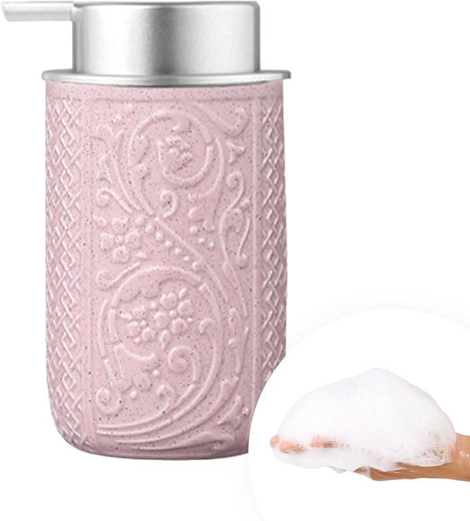 12OZ/350ML Ceramic Foaming Soap Dispenser Empty Hand Soap Dispenser Refillable Lotion Containers with Pump