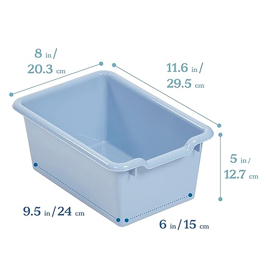 ECR4Kids Scoop Front Storage Bins, Multipurpose Organization, Earthtone, 10-Piece
