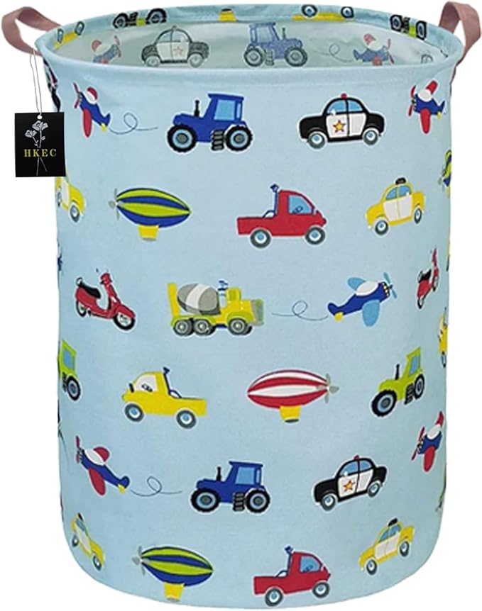 Kids Laundry Basket,Boys Toy Storage Bin,Baby Dirty Clothes Hamper,Nursery Hamper for Bedroom,Gift Baskets(Car)