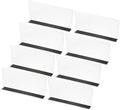 PATIKIL 8 Pack Shelf Dividers for Closet Organization, 9.9x1.6x4.8 Acrylic Magnetic Closets Separator Kitchen Cabinet Shelves Under Bed Blocker for Bedroom Kitchen Office, Clear