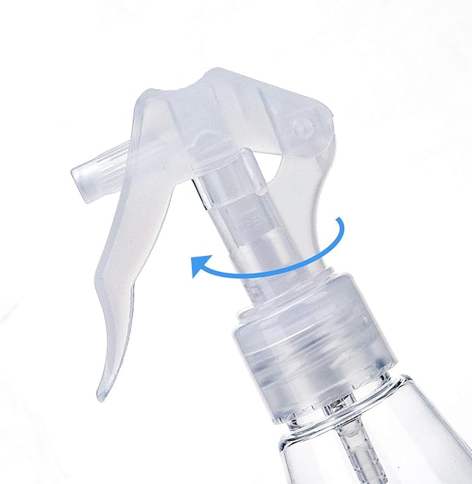 Suwimut 9 Pieces Plastic Spray Bottle, Empty Small 7oz/200ml Clear Spray Bottles, Fine Mist Plastic Refillable Trigger Sprayer for Cleaning Solutions, Hair Care, Essential Oils, Watering Plants