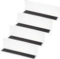 PATIKIL 4 Pack Shelf Dividers for Closet Organization, 7.9x1.2x2.4 Acrylic Magnetic Closets Separator Kitchen Cabinet Shelves Under Bed Blocker for Bedroom Kitchen Office, Clear