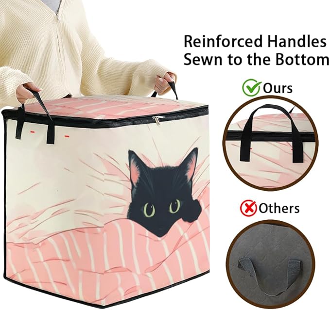 2pcs closet organizers and storage under bed,clothing blanket sweater sheet bedding comforter duvet quilt pillow toy storage bags with lids,dorm room essentials for containers 95L