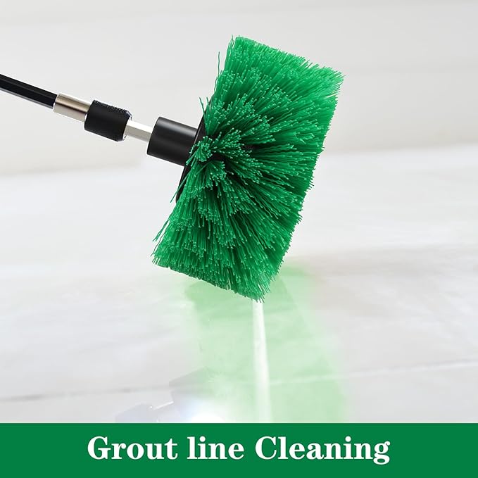 4pcs Drill Brush Attachment Kit, 2025 New Grout Drill Brush Set, All Purpose Power Scrubber Cleaning Kit for Bathtubs, Tile Grout Lines, Bathroom, Showers, Tile, Tile Seams