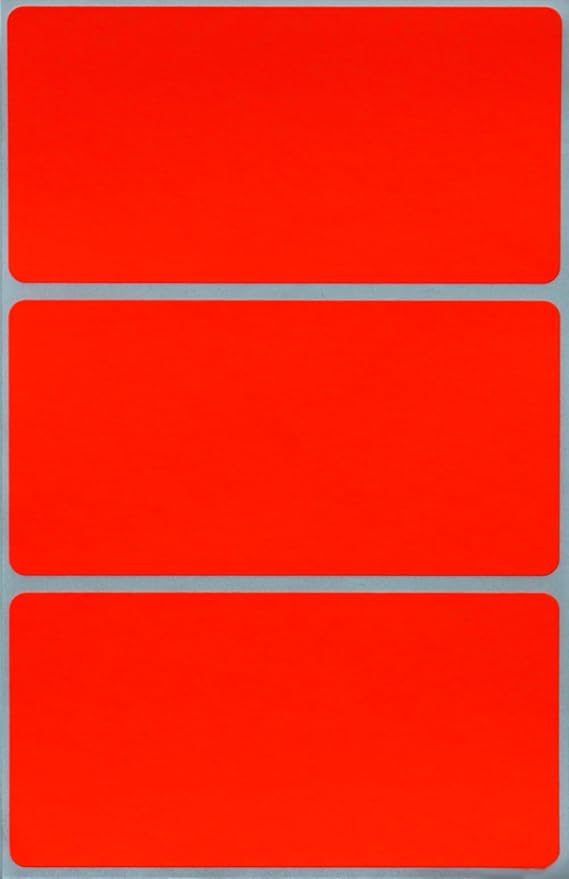4" x 2" Blank Stickers to Write On Name Tags Color-Coding Labels for Moving, and Storage Boxes, 324 Labels (Neon Red) by Royal Green