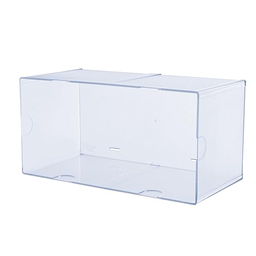 Deflecto Stackable Open Cube Organizer, Desk and Craft Organizer, Clear, Large, 6"W x 6"H x 12"D (350501)