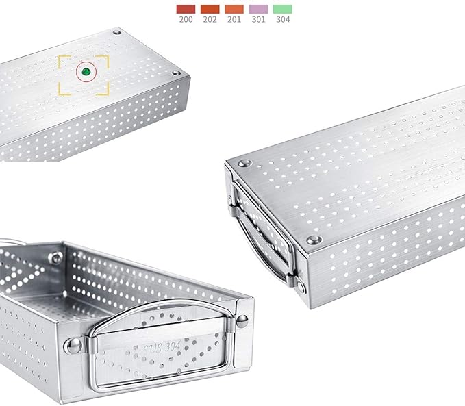 Large Mesh Cutlery Tray- 304 Stainless Steel Kitchen Utensil Drawer Organizer/Silverware Storage Kitchen Utensil Flatware Tray - 12.0x5.5X2.0 Inch