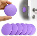 1.6" Wall Door Handle Stopper, 12PCS Light Purple Self Adhesive Wall Protector Rubber Door Bumpers, Solution for Stopping Damage from Doors Knobs, Shock Absorbent and Noise Reduction