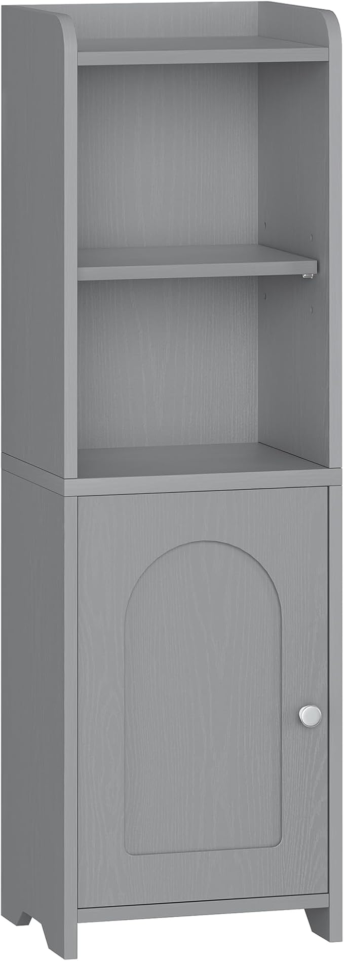 Bathroom Storage Cabinet, Corner Floor Cabinet with Doors and Adjustable Shelf, Narrow Toilet Paper Cabinets, Bathroom Organizer for Small Spaces, Gray BC39721X