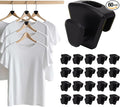 60 Pack Space Saving Hanger Hooks, Black Plastic Triangle Hangers, Connector Hooks for Closet Organizers and Storage in Dorms and Homes