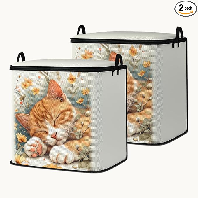 2pcs closet organizers and storage under bed,clothing blanket sweater sheet bedding comforter duvet quilt pillow toy storage bags with lids,dorm room essentials for containers 95L