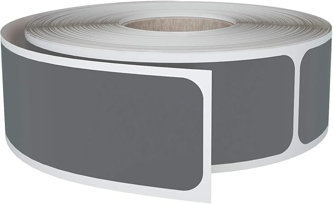 Royal Green Rectangle Label Stickers 3 x 1 inch (7.5cm x 2.5cm) Grey Sticker Roll - 250 Pack