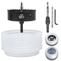4-1/4 Hole Saw for Recessed Lights, 4.25 Inch Hole Cutter with Dust Bowl Catcher for Led Recessed Lighting 4 Inch and Wood Metal Drywall, Bi-Metal Construction, Black