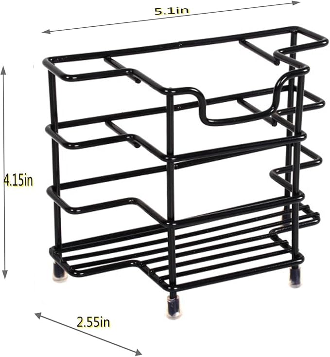 Stainless Steel Toothbrush and Toothpaste Holder for Bathroom - 3-Slot Organizer with Modern Black Design, Space-Saving and Hygienic Bathroom Storage for Countertop or Shower (Medium)