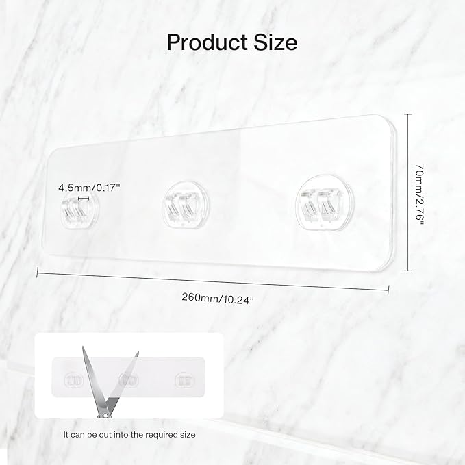 MUSSIN Shower Caddy Adhesive Replacement, 2 Pack Strong Shower Shelf Adhesive Hooks for Bathroom Storage Shelves Kitchen Racks