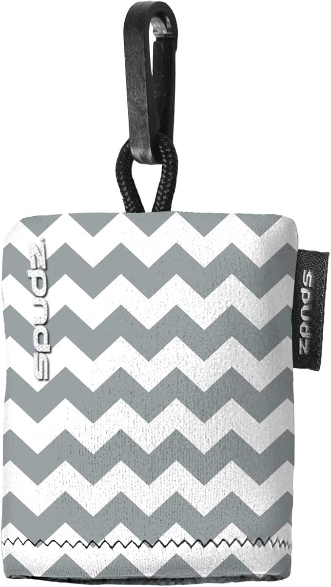 Microfiber Cloth Screen Cleaner Premium Soft - Multi-Purpose 10x10 Gray Chevron SPUDZ for Glasses, Camera Lens, Electronics, Phone, TV, Tablet