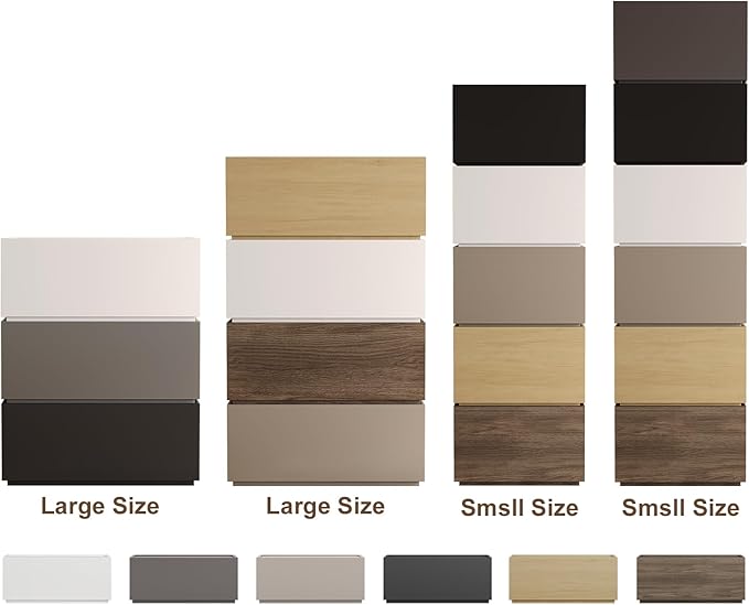 Stackable Storage Drawers, Wooden Drawer Storage Organizer, Modern Nightstands with Wooden Drawers, Small Storage Cabinet, Modular Design, Available in 2 Sizes for Versatile Use Oak Large