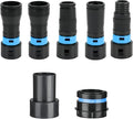 MITANSLE 7 Dust Collection Hose Adapters Kit for Home and Shop Vacuum Hose System, Expanded Adapter Set Fits Most Woodworking Power Tools and Sanders, Compatible With Multi-Brands