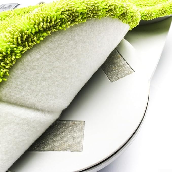 Replacement Mopping Cloth Pads for Electric Mop 16cm Round Green Microfiber Floor Cleaning Cloths Washable and Reusable Mop Head Refills for Hardwood Tile Laminate Marble Effectively (6pcs)