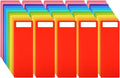 TaoBary 60 Pcs Library Book Dividers with Stickers 4 x 12 Inch Library Shelf Marker Assorted Color Comic Book Markers Plastic Dividers to Organize Home Teaching Supplies, 12 Colors