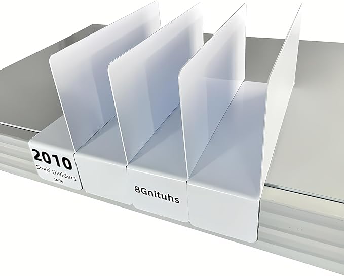 50 Pcs7.8 X 4 Shelf dividers/Wire Shelf dividers/Shelf Divider/Medicine Cabinet Labels/Bookshelf dividers/Library Shelf Labels/Tall Shelf dividers/Book dividers for Shelves