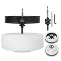 8 Hole Saw for Recessed Lights, 8 Inch Hole Cutter with Dust Bowl Catcher for Led Recessed Lighting 8 Inch and Wood Metal Drywall, Bi-Metal Construction, Black