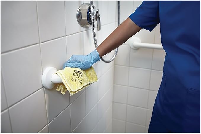 Rubbermaid Commercial Products HYGEN Microfiber Cleaning Cloth, 16-Inch, Yellow, Pack of 12, Multi-Purpose Rag/Towel for Janitorial/Professional Heavy-Duty Cleaning/Scrubbing