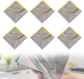 6 Pack Microfiber Cleaning Cloth, Reuseable Cleaning Dish Rags for Washing Dishes, Lint Free Microfiber Glass Polishing Cloth Towels, for House Glasses Window Stainless Steel (Yellow)