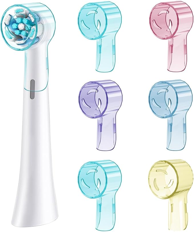 6 Pack Toothbrush Covers Compatible with Oral B iO Replacement Heads, Toothbrush Cover Caps Compatible with Oral B Bruan Pro 1000 Electric Toothbrush Head，iO Toothbrush Head Cover for Travel & Home