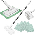 Snap Grip Mini Mop, Cloth Changing Mops with 5/10 Magic Cleaning Cloths, 360 Rotating Lazy Mop Wet Dry for Whole House Cleaning (43in - P + Cloth*5)