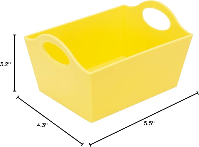 Simplify Neon, 5 Pack, Mini Storage Containers, Bins, Drawer, Office Organization, Good for Toys, Hair Accessories, Bobby Pins, Q-Tips, Small Items