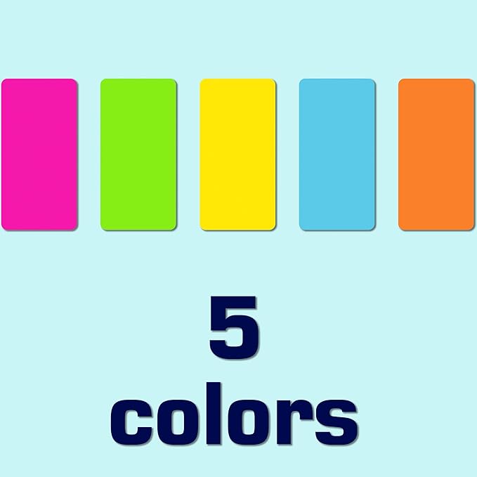 2" x 4" Colored Labels Stickers 5 Colors Bright Moving Stickers for Boxs 20 Sheets Printable Address Label for Laser/Inkjet Printer, Permanent Adhesive(200 PCS)