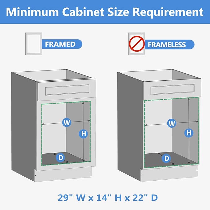 ROOMTEC 2 Tier Individual Pull Out Cabinet Organizer 28½"W x 21½"D, Slide Out Wood Shelves Organizers, Pull Out Drawers Organization and Storage for Kitchen Cabinet