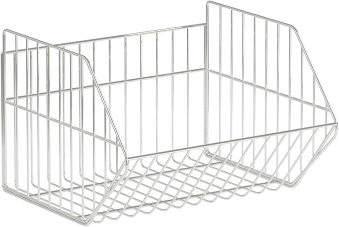 Standing Shelf Units, Wire Storage Basket with Wheels, Detachable and Foldable and Stackable to Save Space, Weight Capacity and Durable Racks/Organizer, for Kitchen Garage Closet (1 Tier) (1 Tier)