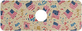 Kitchen Sink Splash Guard 1 PC 14.7 Inch Sink Faucet Mat Splash Guard for Bathroom Countertop Water Absorbent Foldable Cuttable Soft Washable Brown Patriotic American Flags