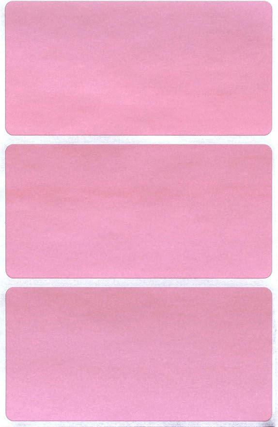 Royal Green Rectangular Stickers Color-Coding Labels for Organizing, Moving, and Storage Boxes 4" x 2" Stickers to Write On Name Tags, 45-Pack (Pastel Pink)