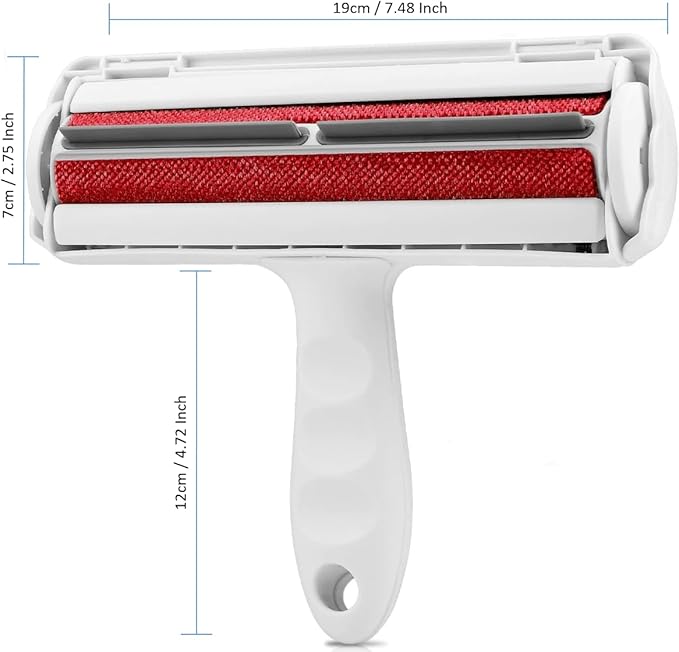 Cat and Dog Hair Remover for Furniture, Couch, Carpet, Clothes, and Bedding - Reusable Lint Roller and Pet Hair Remover - Portable, Multi-Surface Fur Removal Tool
